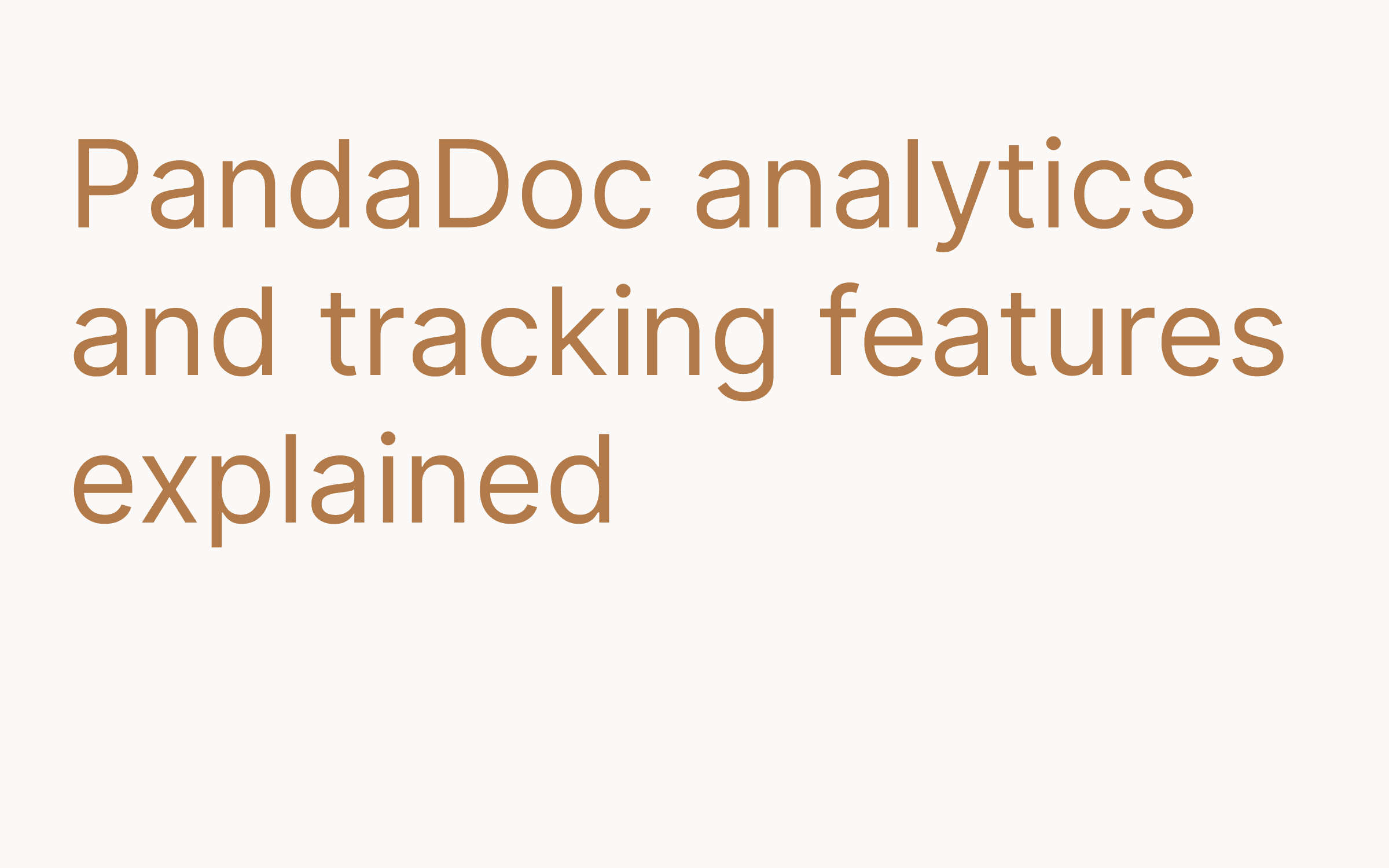 PandaDoc tracking hero
