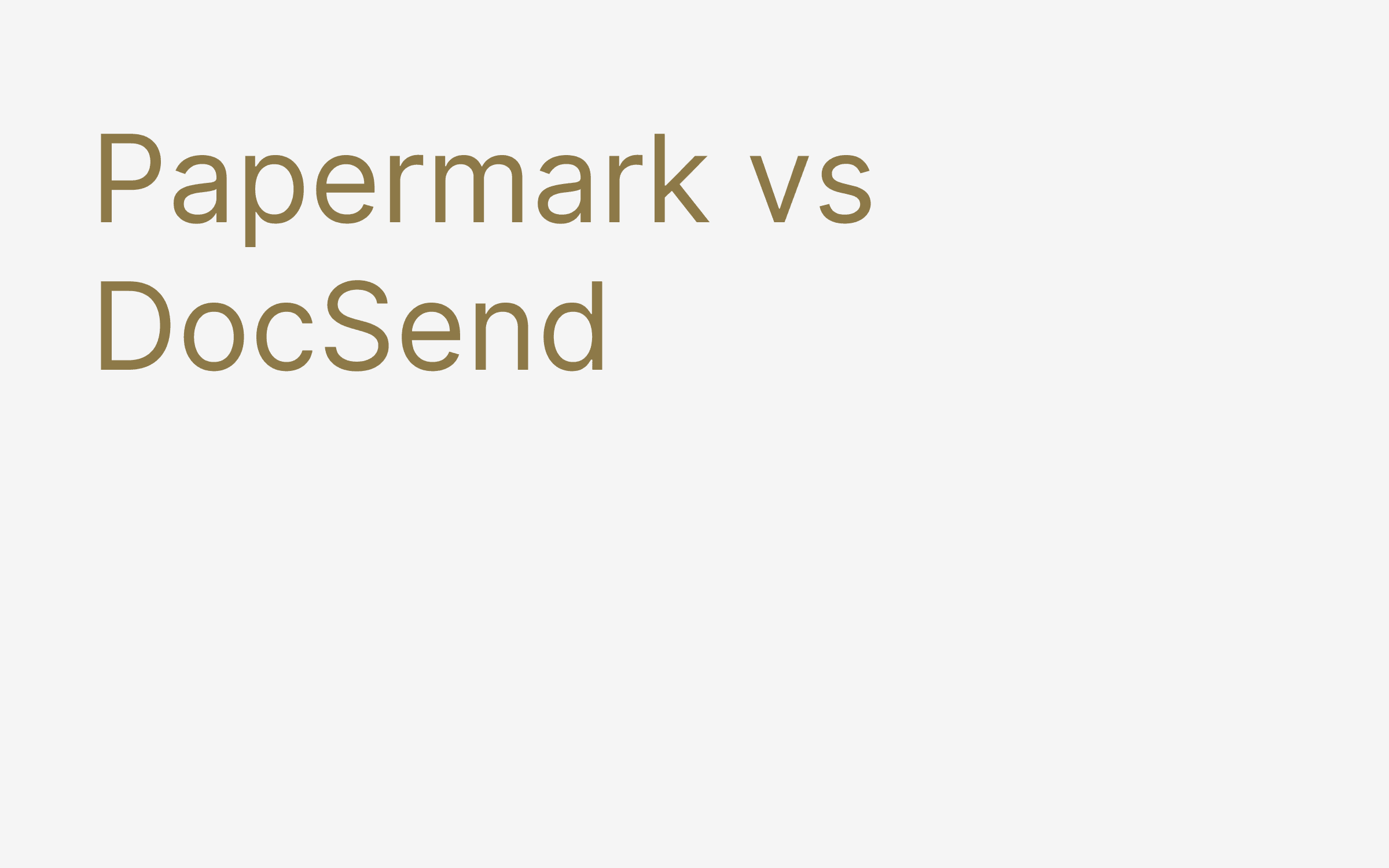Papermark vs DocSend hero