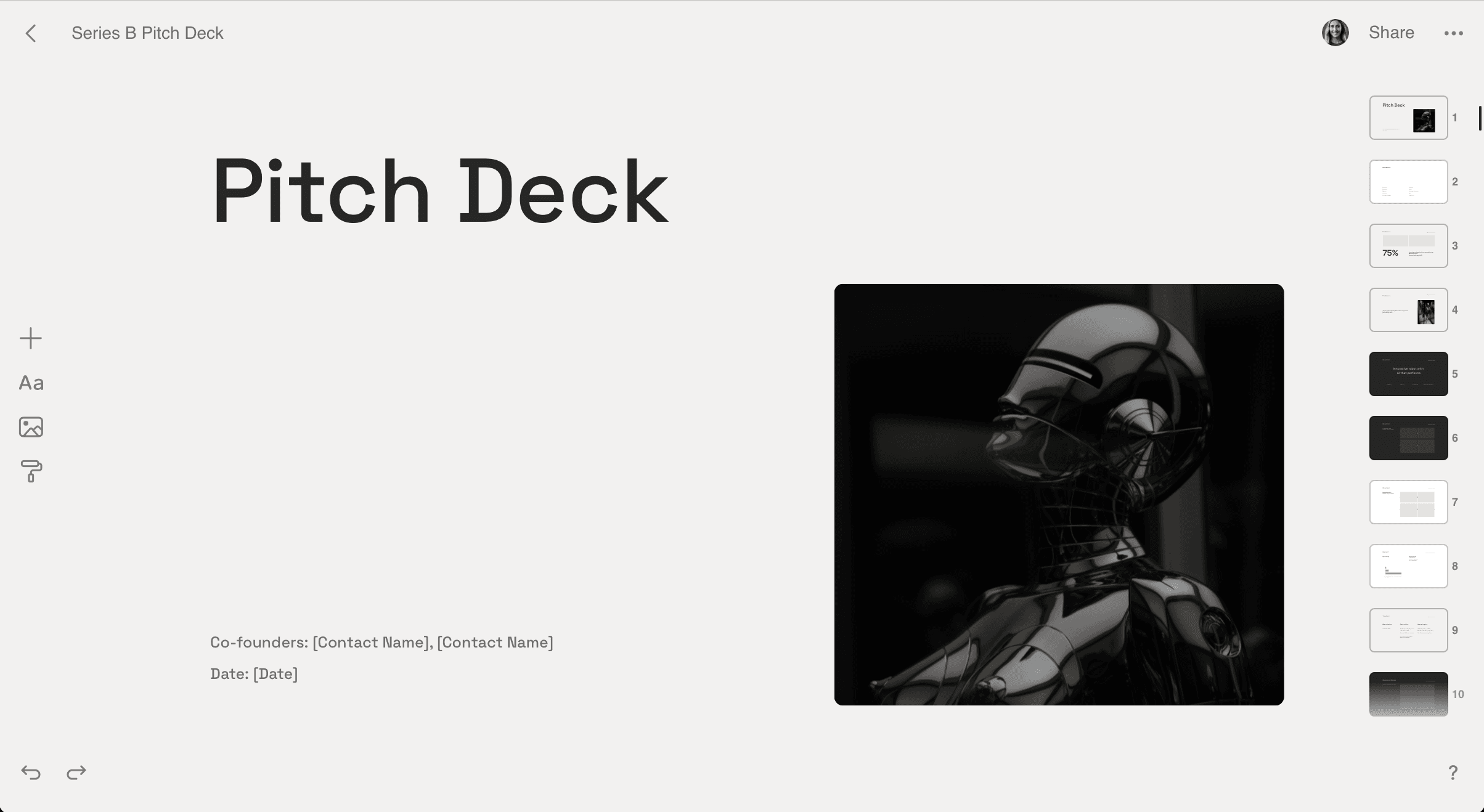Pitch deck editor