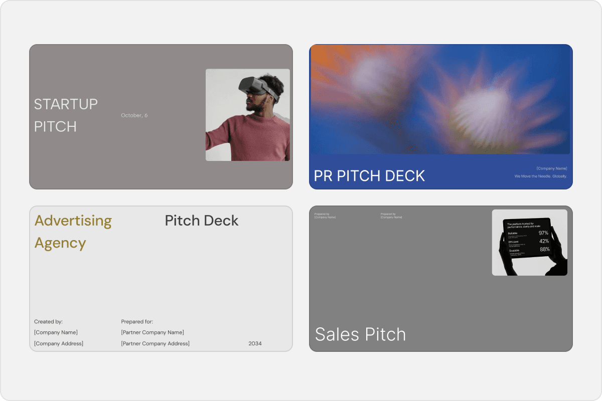 Pitch deck template