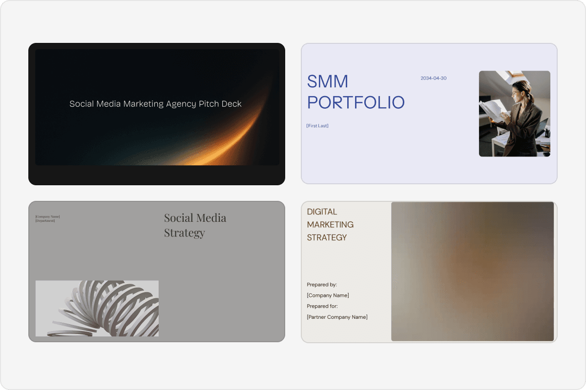 SMM pitch deck templates