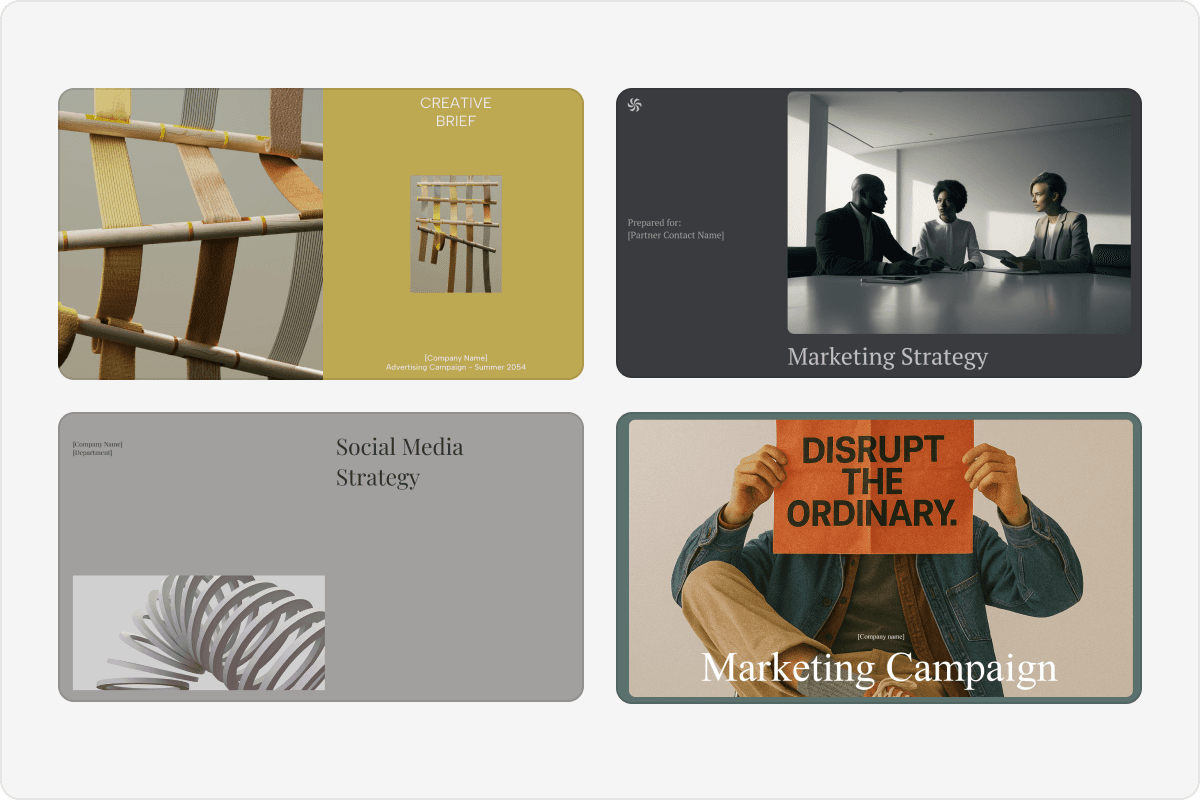 Pitch deck templates
