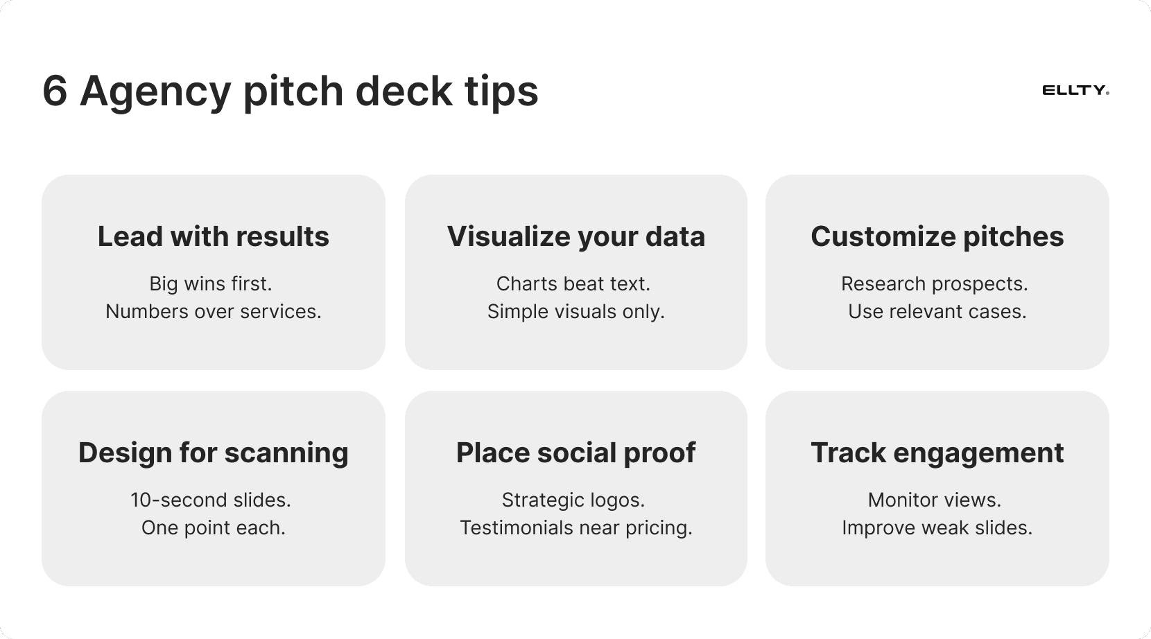 Agency pitch tips