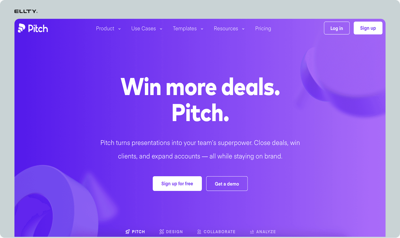 Pitch home page