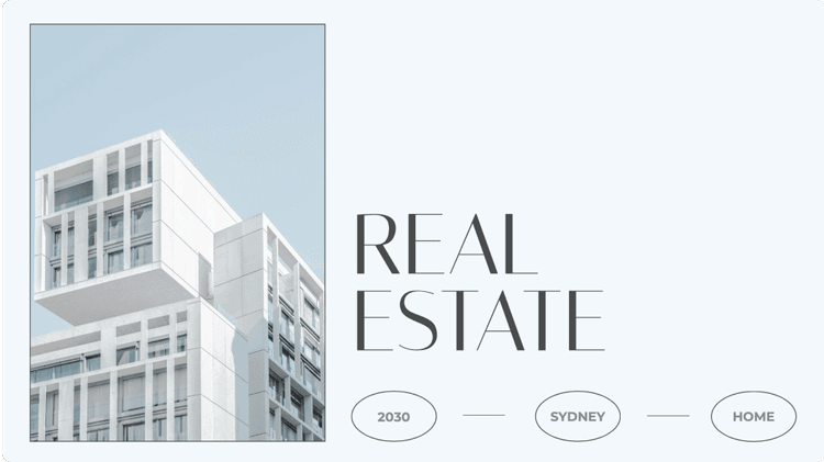 Real estate presentation template