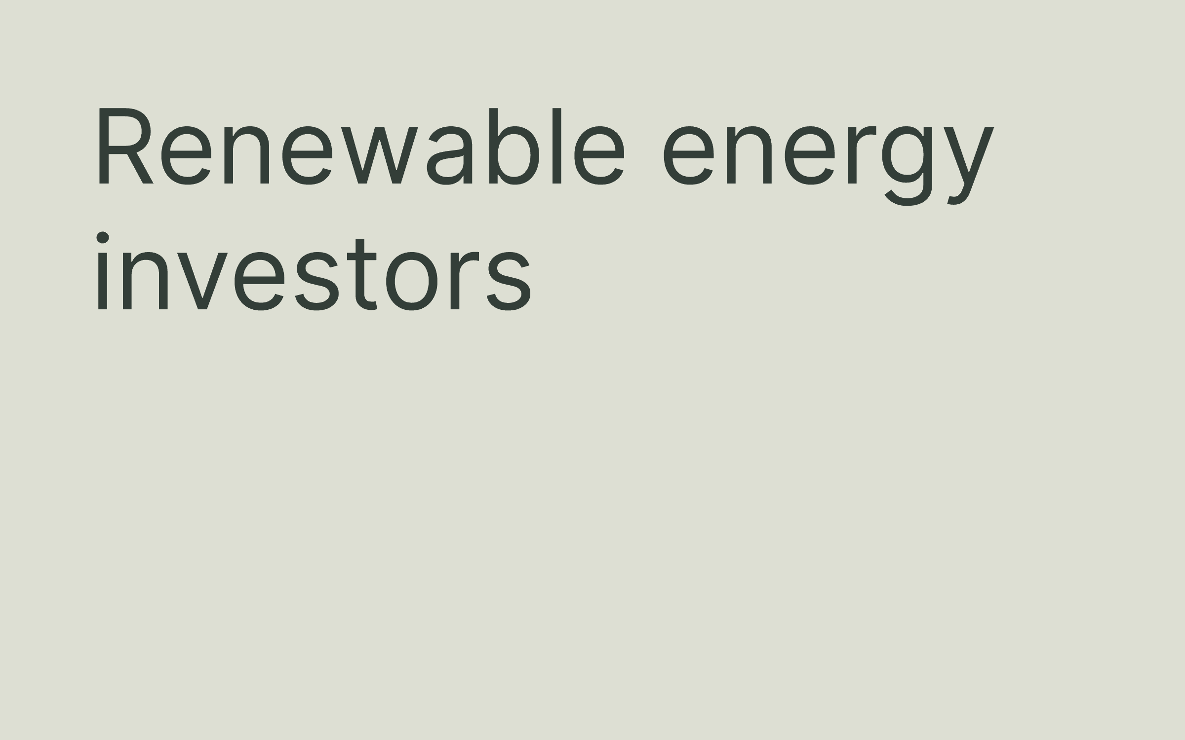 Renewable energy investors hero