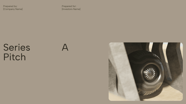 Series A pitch deck template