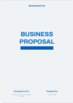 Simple proposal template