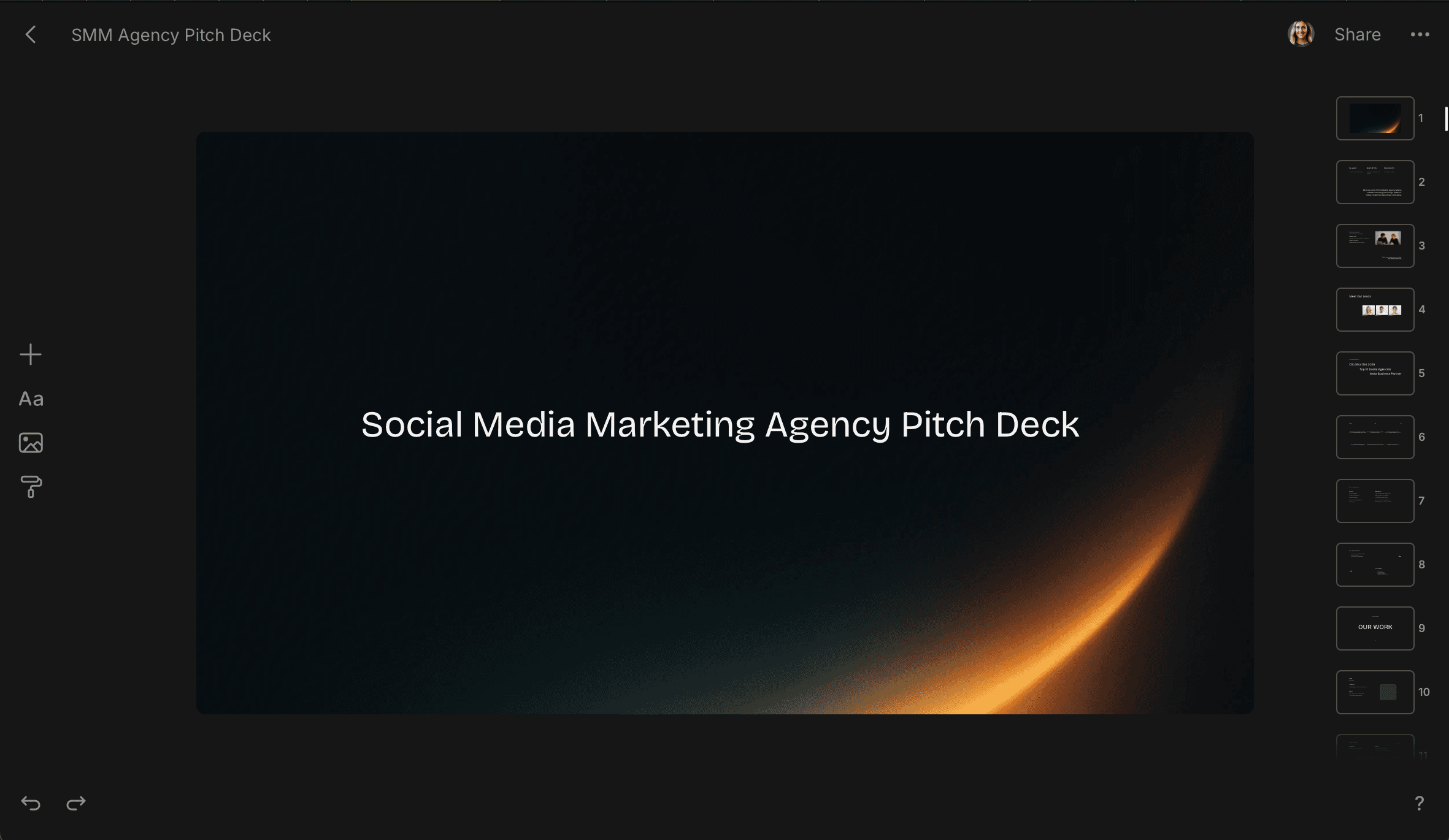 Social media agency pitch deck