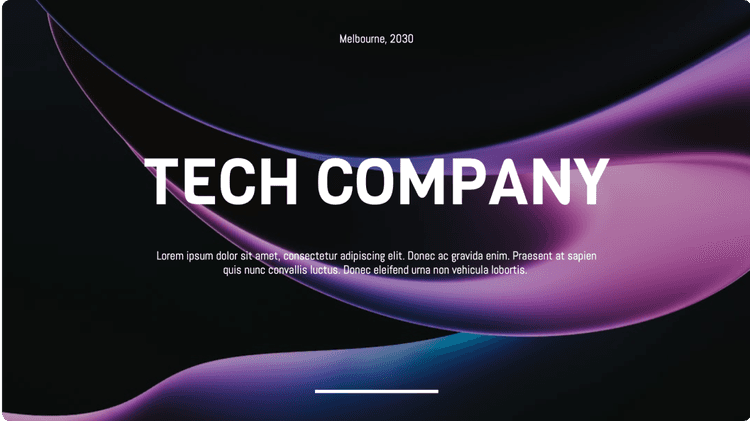 Tech presentation template
