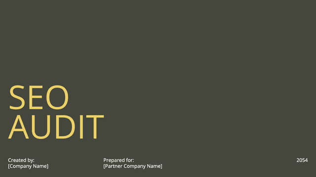 SEO audit presentation template