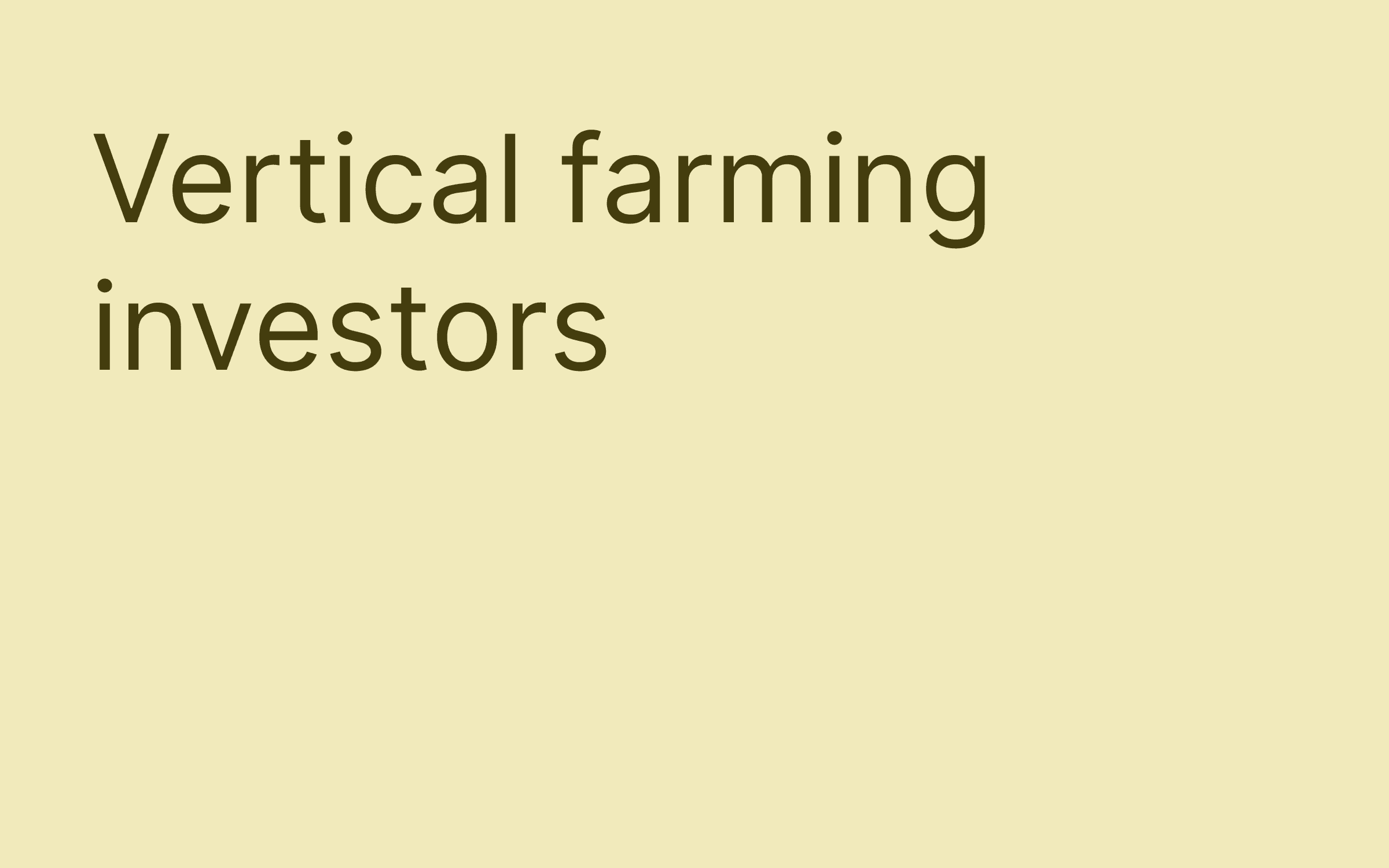 Vertical farming investors hero