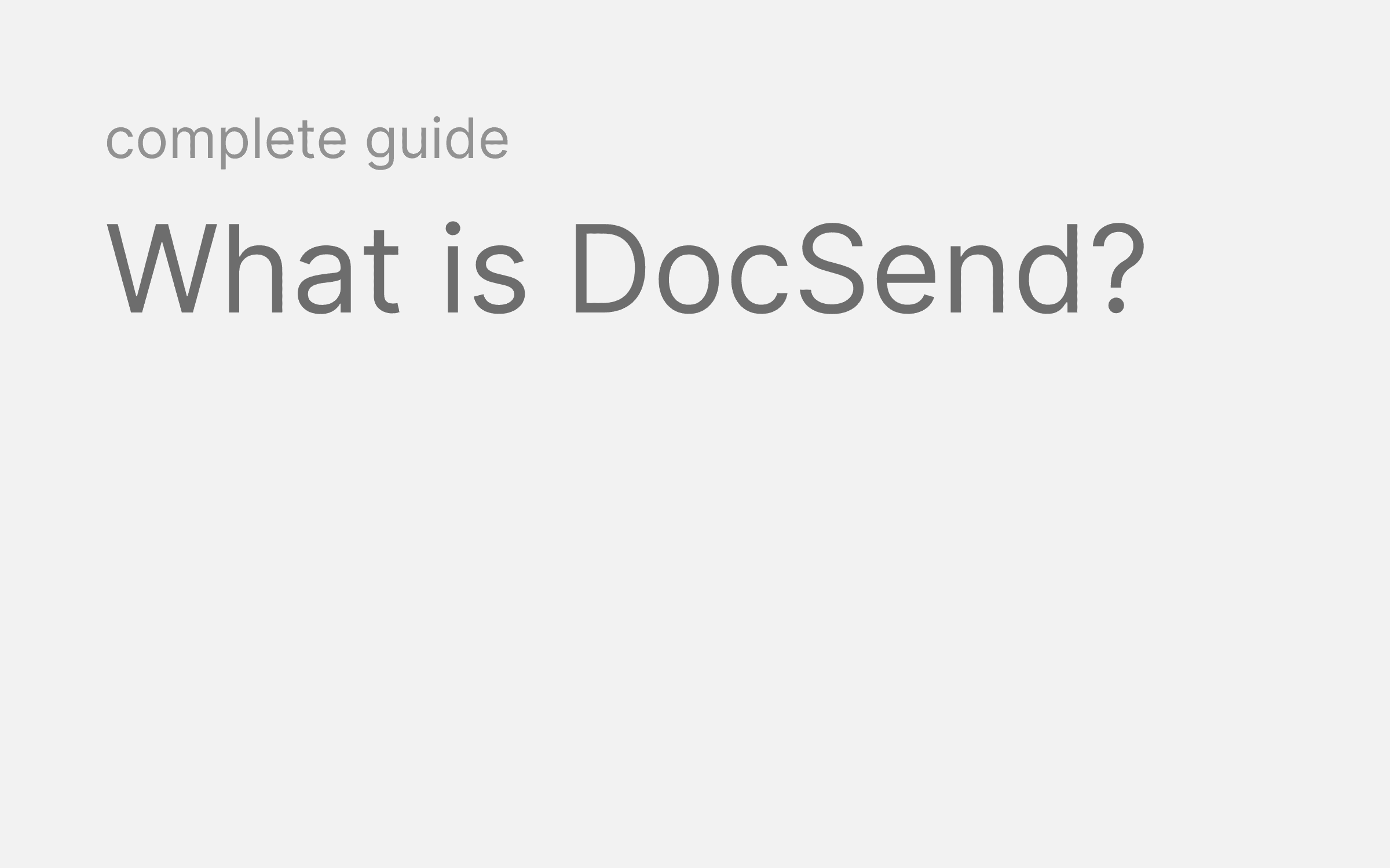 What is docsend