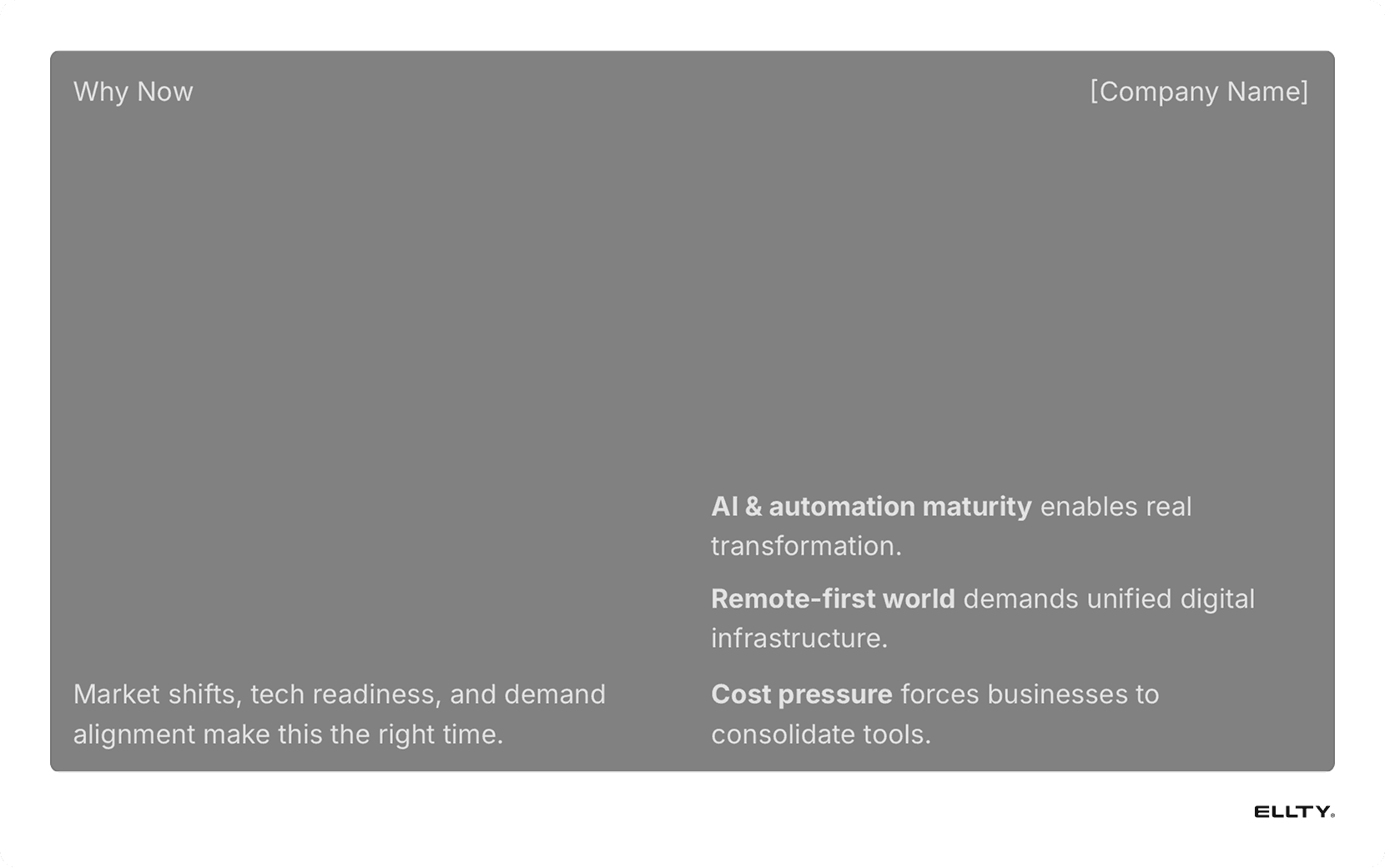 Why now slide sales pitch