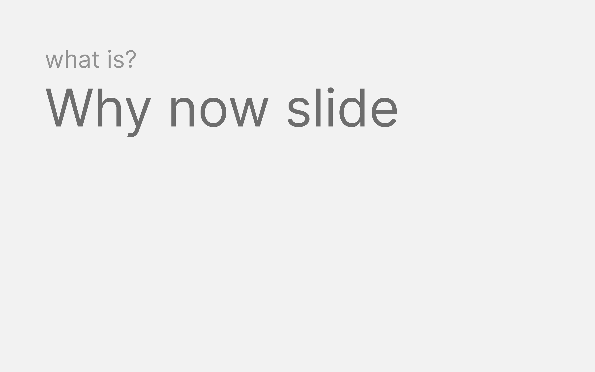 Why now slide hero banner
