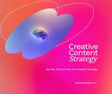Content Strategy, Pink Facebook Business Post