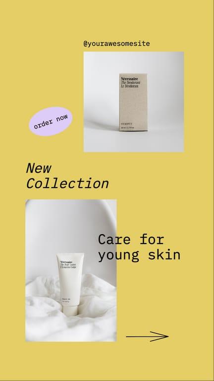 Yellow Skin Care Beauty Instagram Stories