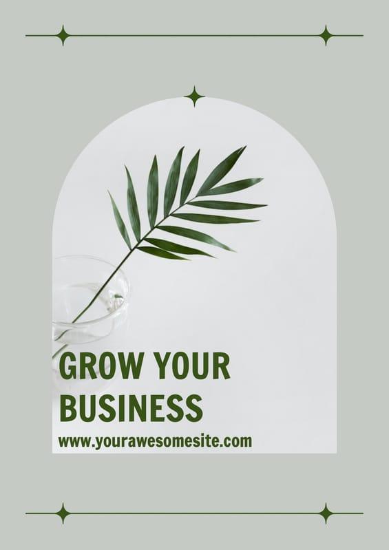Grow Your Business Green Pastel Flyer