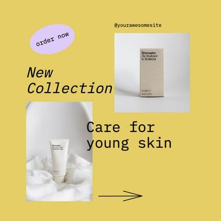 Yellow Skin Care New Collection Instagram Post