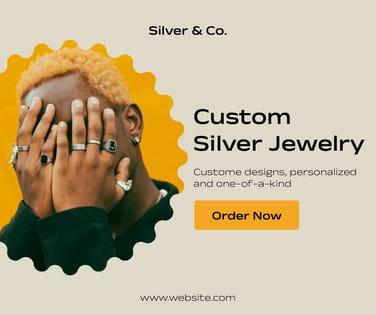 Custom Silver Jewelry Facebook Post