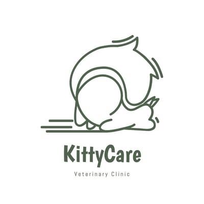 Kitty Care Velerinary Clinic Illustration Cat Logo