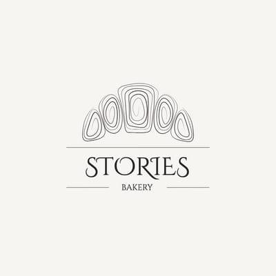 Line Drawing Stories Bread Bakery Logo