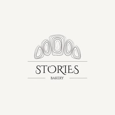 Line Drawing Stories Bread Bakery Logo