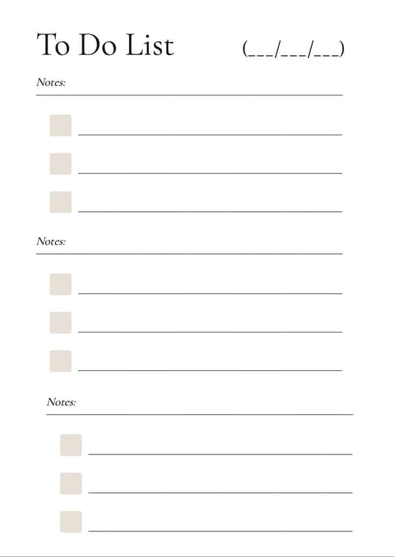 White Minimal To Do List Checklist