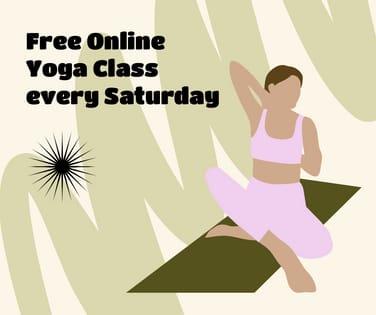 Free Online Class, Illustration Fitness Promo Facebook Post
