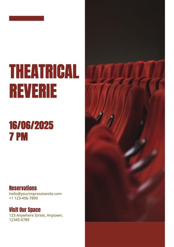 White And Red Theatre Event Flyer