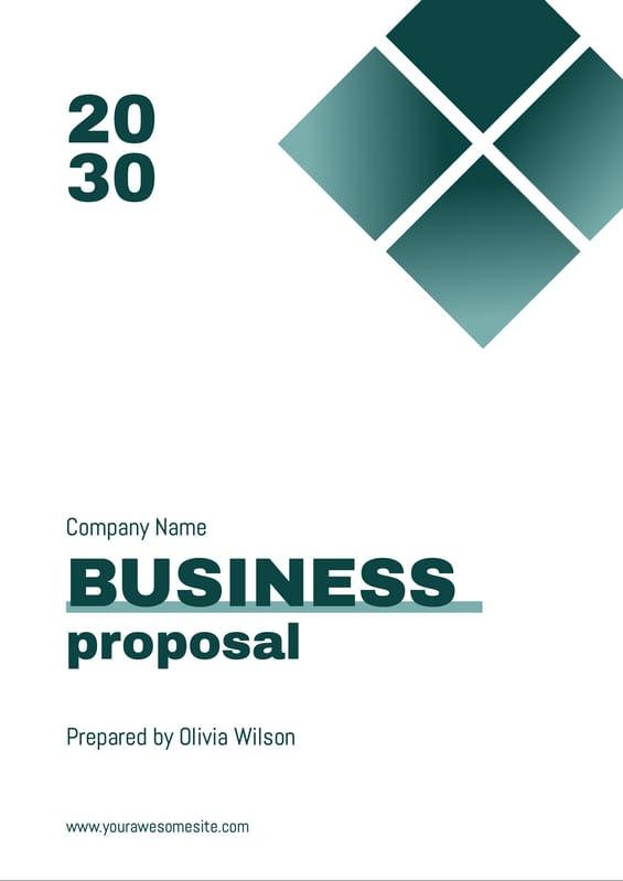 White And Emerald Company Business Proposal