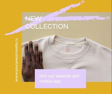 Yellow New Collection Promo Facebook Post