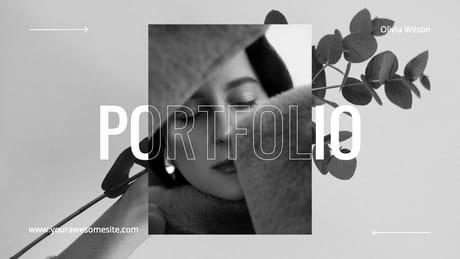 Black And White Photographer Portfolio Presentation