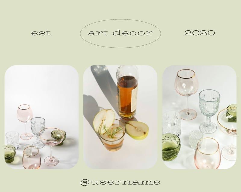 Green Art Decore Photo Collage