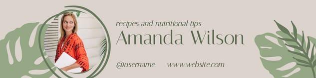 Abstract Healthy Eating Woman Recipes And Advice Blog LinkedIn Banner