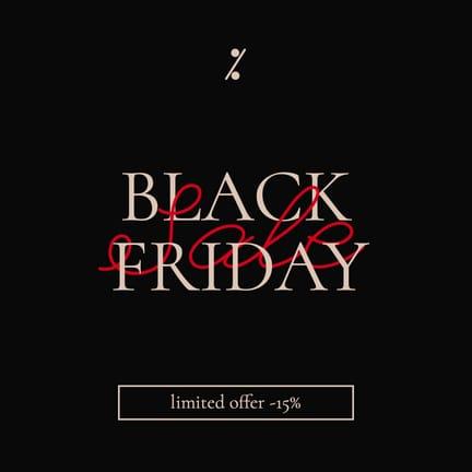 Black And Red Black Friday Sale Instagram Post
