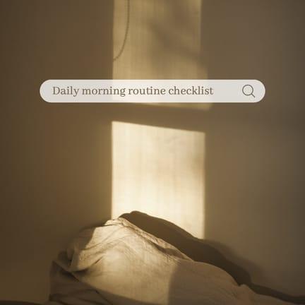 Daily Morning Routine Search Instagram Post