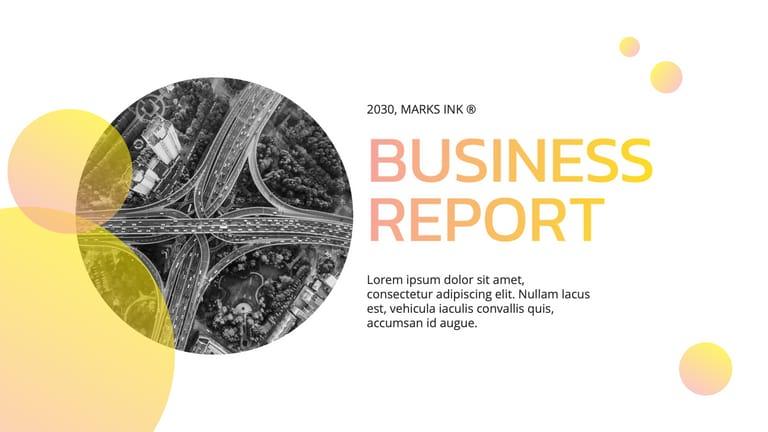 White Simple Gradient Business Report Presentation