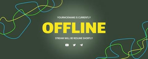 Abstract Line  Offline User Twitch Banner