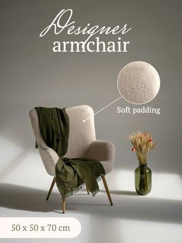 Gray And Green Armchair Product Infographic