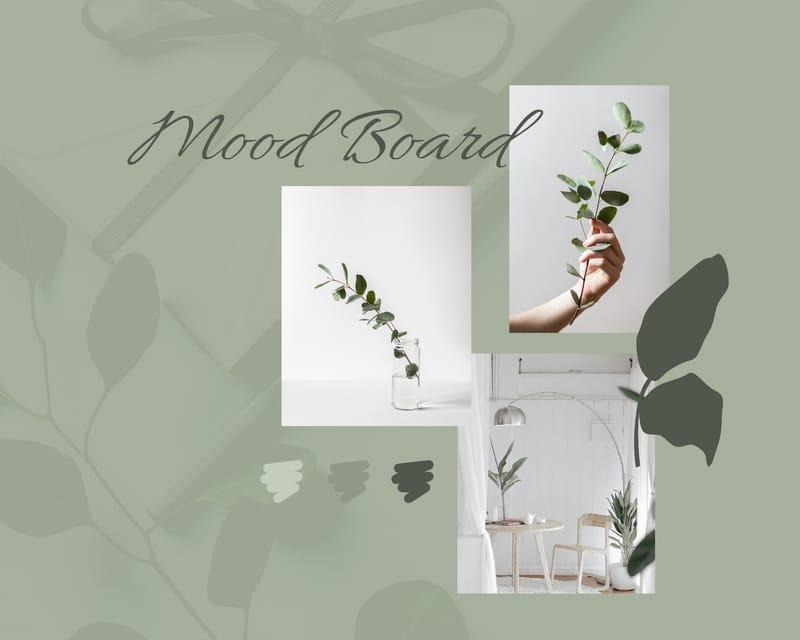 Green Botanical Moodboard Photo Collage