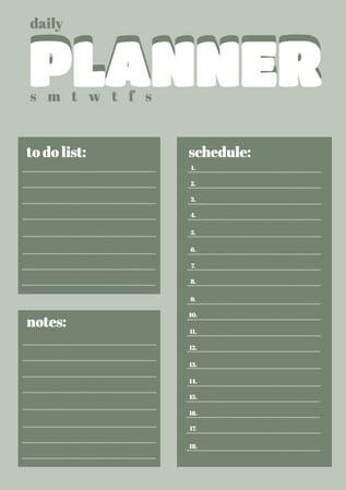 Green Daily Planner