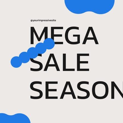 Gray Beige Mega Sale Promo Instagram Post
