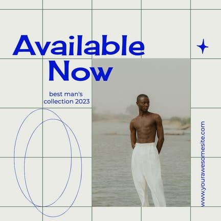 Available Now Man's Collection Modern Instagram Post Ads