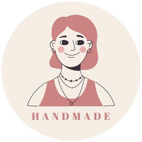 Beige Woman Illustration HandMade Sticker