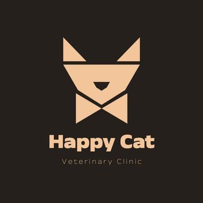 Abstract Geometric Veterinary Clinic Cat Logo