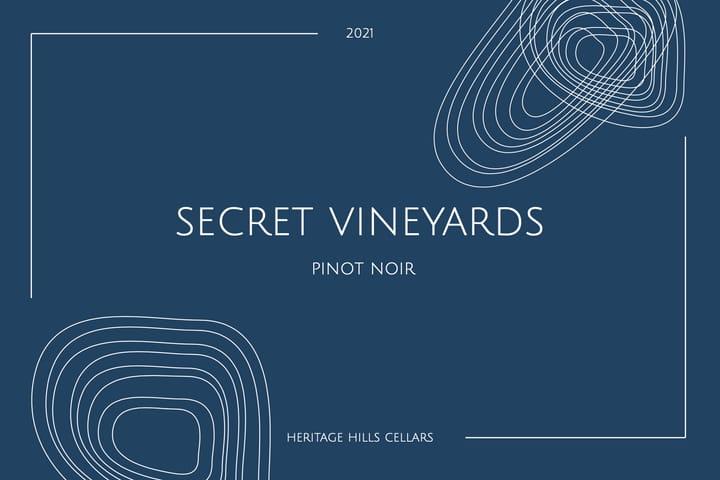 Blue Abstract Modern Wine Label