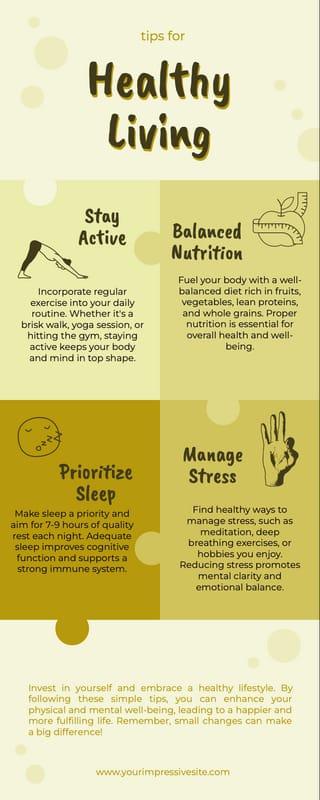Yellow Healthy Tips Puzzle Data Business Infographic
