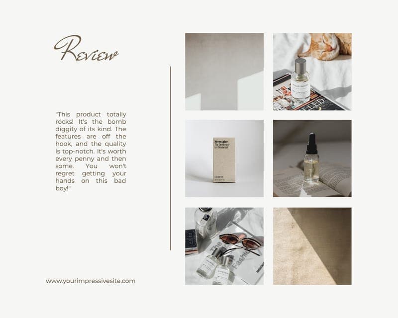 Bright Cosmetic Aesthetic Photo Collage