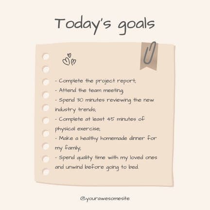 Light Orange Note Reminders Instagram Post